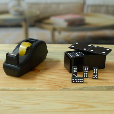 Domino-Set aus Marmor - Domino-Set aus schwarzem Marmor aus Mexiko