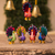 Wood alebrije ornaments, 'Colorful Peacocks' (set of 5) - Hand-Painted Wood Alebrije Peacock Ornaments (Set of 5)