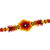 Glass beaded pendant bracelet, 'Flaming Flower' - Fiery Floral Glass Beaded Pendant Bracelet from Mexico (image 2b) thumbail
