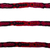 Cotton macrame wristband bracelet, 'Passionate Geometry' - Red and Black Geometric Cotton Macrame Bracelet