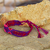 Cotton wristband bracelets, 'Intriguing Geometry' (set of 3) - Geometric Pattern Cotton Wristband Bracelets (Set of 3)