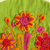 Cartera de algodón - Clutch de Algodón Bordado Floral en Oliva de México