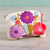 Cotton clutch, 'Ivory Garden' - Floral Embroidered Cotton Clutch in Ivory from Mexico thumbail