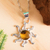 Amber pendant necklace, 'Ancient Sun' - Sun-Themed Amber Pendant Necklace from Mexico (image 2) thumbail