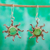 Amber dangle earrings, 'Ancient Suns' - Sun-Themed Amber Dangle Earrings from Mexico (image 2b) thumbail
