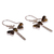 Amber dangle earrings, 'Age-Old Dragonflies' - Amber Dragonfly Dangle Earrings from Mexico (image 2c) thumbail