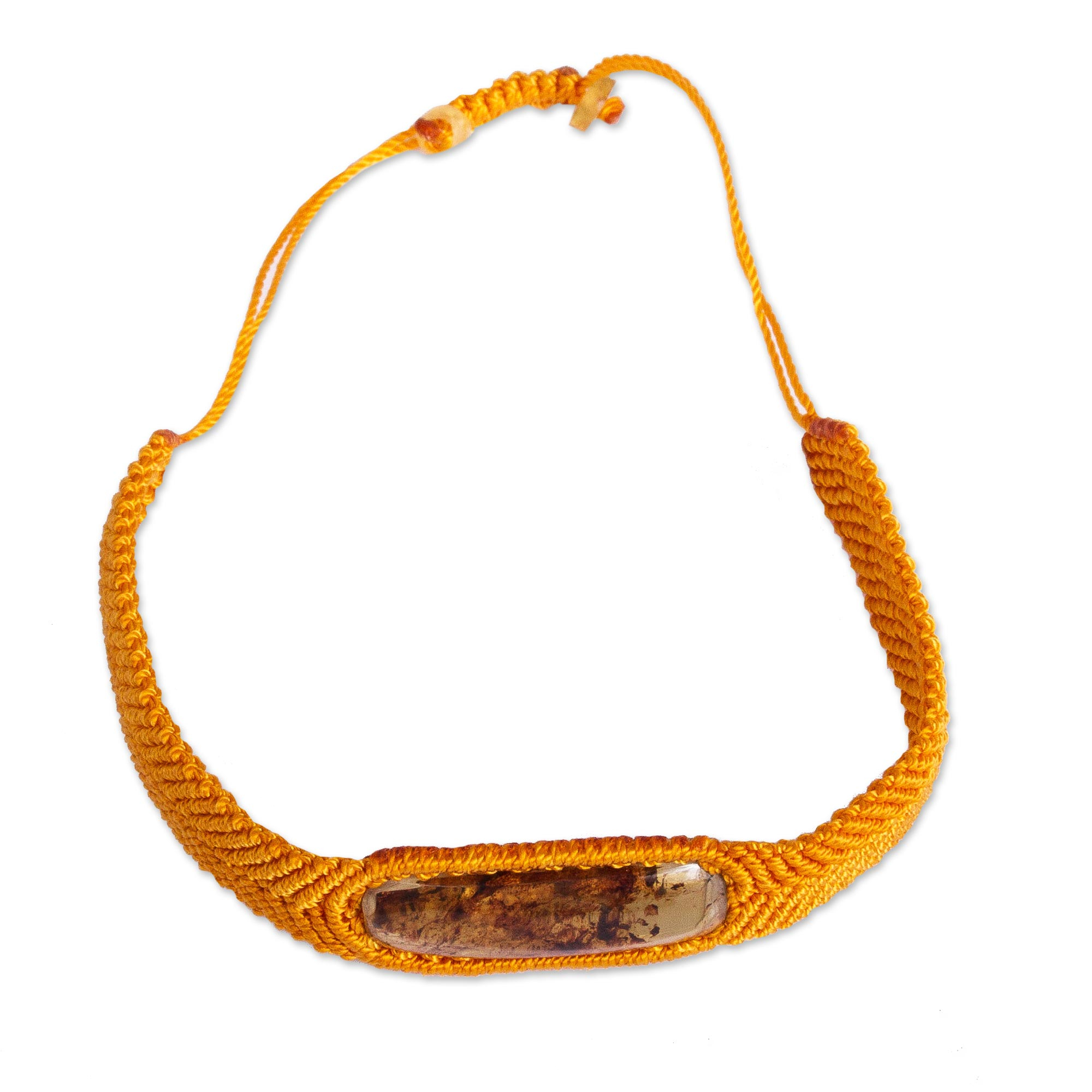 Braided Leather Cord Necklace - Stone Treasures by the Lake