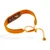 Amber wristband bracelet, 'Age-Old Elegance in Saffron' - Amber Wristband Bracelet with Saffron Cord from Mexico (image 2e) thumbail
