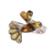 Amber wrap ring, 'Golden Wren' - Bird-Themed Wrap Ring Crafted in Mexico thumbail
