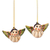 Ceramic ornaments, 'Rosy-Cheeked Angels' (pair) - Ceramic Angel Ornaments Crafted in Mexico (Pair)