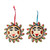 Ceramic ornaments, 'Cheery Suns' (pair) - Maiolica Ceramic Sun Ornaments from Mexico (Pair)