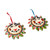 Ceramic ornaments, 'Cheery Suns' (pair) - Maiolica Ceramic Sun Ornaments from Mexico (Pair)
