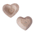 Reclaimed stone flower pots, 'Heartfelt Planters' (pair) - Heart-Shaped Reclaimed Stone Flower Pots (Pair) (image 2b) thumbail