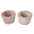 Reclaimed stone flower pots, 'Verdant Spirals' (pair) - Spiral Pattern Reclaimed Stone Flower Pots (Pair) (image 2a) thumbail