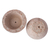 Reclaimed stone flower pots, 'Verdant Bowls' (pair) - Round Reclaimed Stone Flower Pots from Mexico (Pair) (image 2c) thumbail