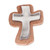 Pewter and reclaimed stone wall cross, 'Lithe Cross' - Simple Pewter and Reclaimed Stone Wall Cross from Mexico
