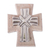 Pewter and reclaimed stone wall cross, 'Strapped Cross' - Pewter and Reclaimed Stone Wall Cross from Mexico (image 2a) thumbail
