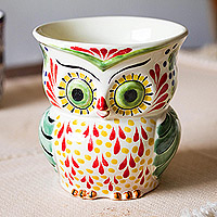 Featured review for Ceramic flower pot, Owl Planter
