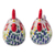 Ceramic salt and pepper shakers, 'Colorful Roosters' (pair) - Artisan Crafted Ceramic Rooster Salt and Pepper Shakers (image 2b) thumbail