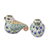 Ceramic salt and pepper shakers, 'Blue-Green Doves' (pair) - Green and Blue Ceramic Dove Salt and Pepper Shakers (Pair)