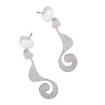 Sterling silver dangle earrings, 'Stylish Cats' - Cat-Themed Sterling Silver Dangle Earrings from Mexico