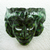 Recycled papier mache mask, 'Green Visage' - Hand-Painted Recycled Papier Mache Mask in Green from Mexico thumbail