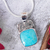 Turquoise pendant necklace, 'Watery Gleam' - Square Natural Turquoise Pendant Necklace from Mexico (image 2b) thumbail