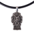 Men's sterling silver pendant necklace, 'Coatlicue' - Nahua Men's Sterling Silver Pendant Necklace from Mexico (image 2a) thumbail