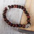 Stretch-Armband mit Tigerauge-Perlen - Taxco Rotes Tigerauge-Stretch-Armband aus Mexiko