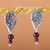 Agate dangle earrings, 'Sweet Prickly Pears' - Prickly Pear-Themed Agate Dangle Earrings thumbail