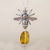 Amber pendant necklace, 'Worker Bee' - Bee-Themed Amber Pendant Necklace from Mexico