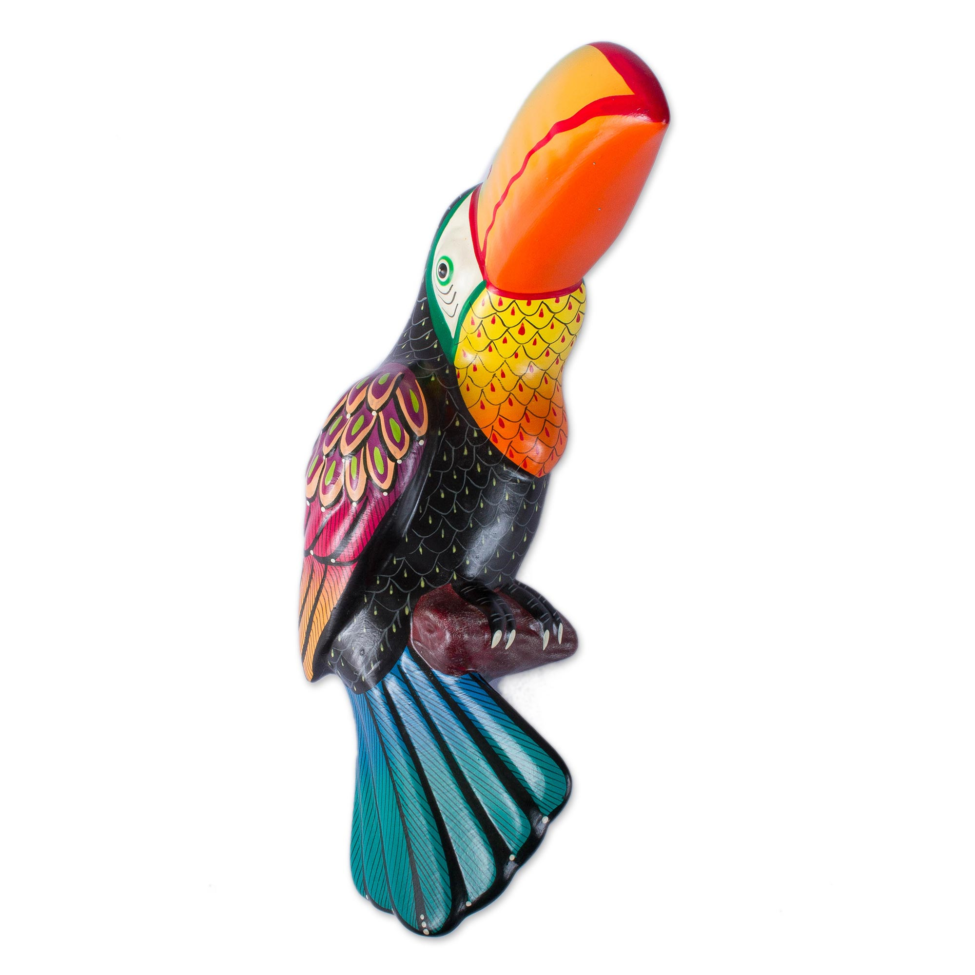 Hand-Painted Ceramic Toucan Wall Sculpture from Mexico - Watchful ...