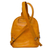 Leather backpack, 'Floral Artisan in Saffron' - Floral Pattern Leather Backpack in Saffron from Mexico