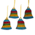 Ceramic ornaments, 'Bell Festivity' (set of 4) - Colorful Talavera-Style Ceramic Ornaments (Set of 4)