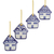 Ceramic ornaments, 'Talavera House' (set of 4) - Blue and White Talavera-Style Ceramic Ornaments (Set of 4) (image 2c) thumbail