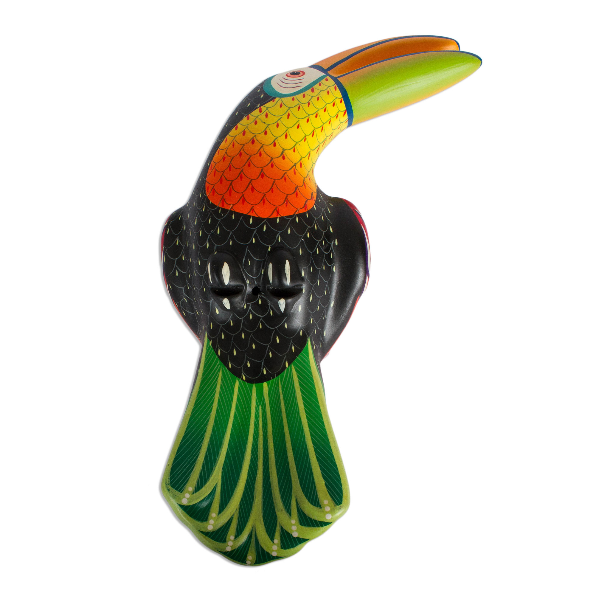 Colorful Ceramic Toucan Decorative Accent from Mexico - Resting Toucan ...