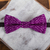 Cotton bow tie, 'Fuchsia Charm' - Handwoven Cotton Bow Tie with Fuchsia Stripes from Mexico