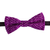 Cotton bow tie, 'Fuchsia Charm' - Handwoven Cotton Bow Tie with Fuchsia Stripes from Mexico (image 2a) thumbail
