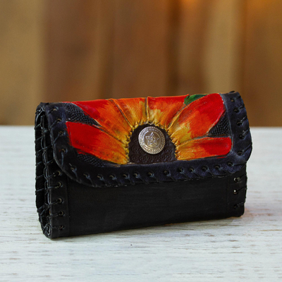 mexican leather coin purse