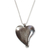 Collar colgante de plata de ley, 'Conch Heart' - Collar abstracto de corazón de plata de ley