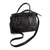 Leather handbag, 'Mod Floral' - Floral Pattern Leather Handbag in Black from Mexico (image 2b) thumbail
