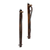 Iron and wood wall sconces, 'Rustic Light' (pair) - Rustic Barrel Stave Wall Sconces from Mexico (Pair)