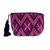 Cotton coin purse, 'Tulip Geometry' - Rose and Grape Geometric Cotton Coin Purse from Mexico (image 2b) thumbail