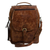 Leather backpack, 'Saddle Brown Traveler' - Handmade Leather Backpack in Saddle Brown from Mexico (image 2a) thumbail