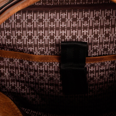 Lederrucksack - Handgefertigter Lederrucksack in Sattelbraun aus Mexiko