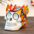 Ceramic sculpture, 'Butterfly Friend' - Talavera-Style Ceramic Skull Sculpture from Mexico thumbail