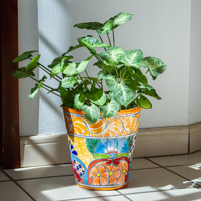 Ceramic flower pot, Talavera Delight