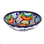Ceramic serving bowl, 'Raining Flowers' - Mexican Talavera Style Ceramic Serving Bowl (image 2a) thumbail