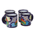 Ceramic mugs, 'Raining Flowers' (set of 4) - Four Mexican Talavera Style Floral Ceramic Mugs (image 2a) thumbail