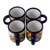 Ceramic mugs, 'Raining Flowers' (set of 4) - Four Mexican Talavera Style Floral Ceramic Mugs (image 2d) thumbail